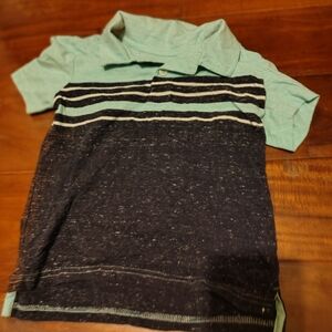 Kids Striped Polo Shirt - Blue and Black